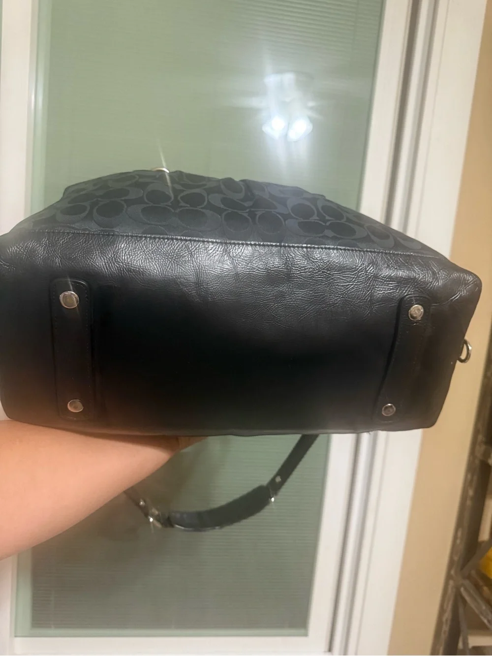 Coach Black Signature Satchel Bag